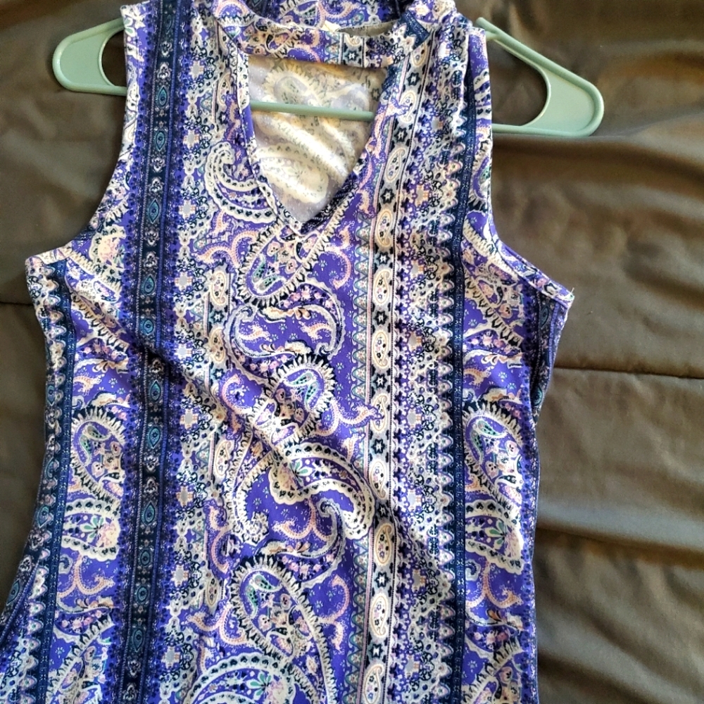 Bodycon blue pattern dress size M